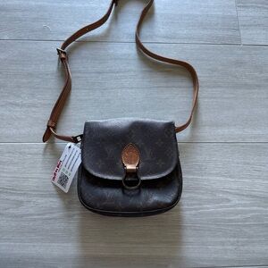 Louis Vuitton Monogram Saint Cloud PM Crossbody Bag Brown Auth
